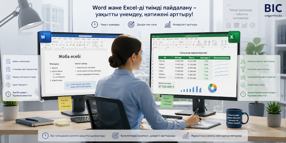 Word және Excel-ді үйреніп алыңыз!
