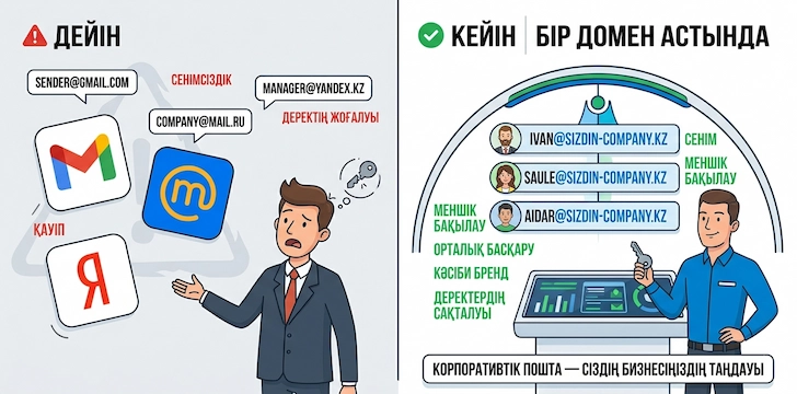 Бизнес почта. Корпоративтік почта